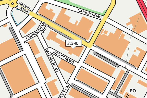 G52 4LT map - OS OpenMap – Local (Ordnance Survey)