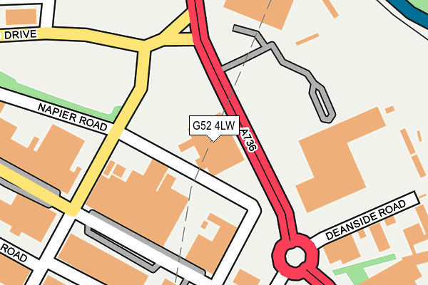 G52 4LW map - OS OpenMap – Local (Ordnance Survey)