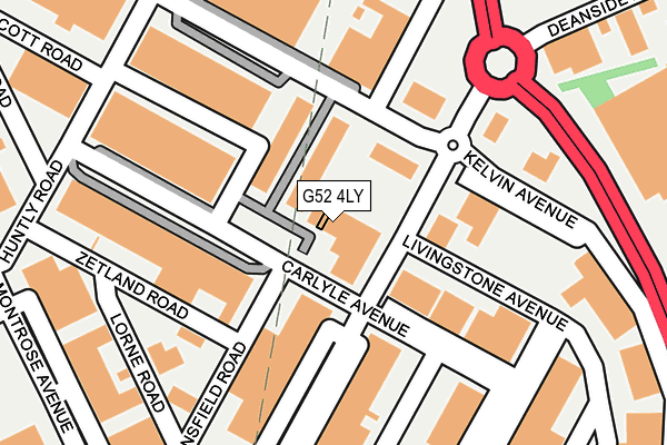 G52 4LY map - OS OpenMap – Local (Ordnance Survey)