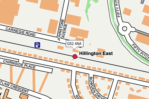 G52 4NA map - OS OpenMap – Local (Ordnance Survey)