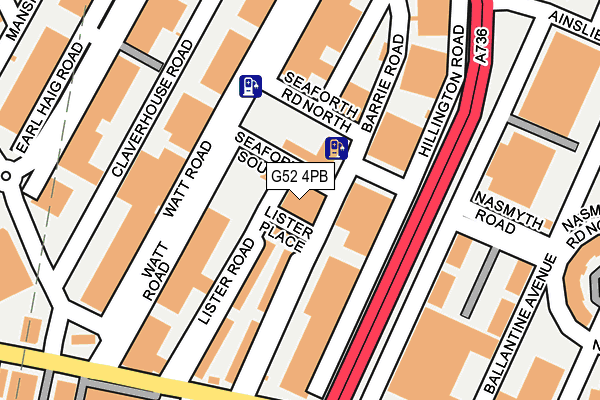 G52 4PB map - OS OpenMap – Local (Ordnance Survey)