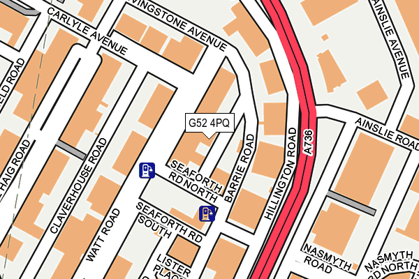 G52 4PQ map - OS OpenMap – Local (Ordnance Survey)