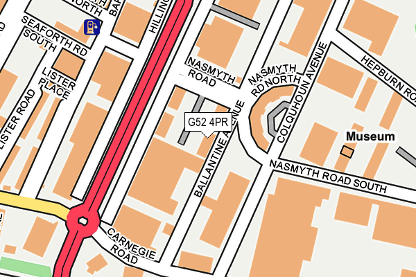 G52 4PR map - OS OpenMap – Local (Ordnance Survey)