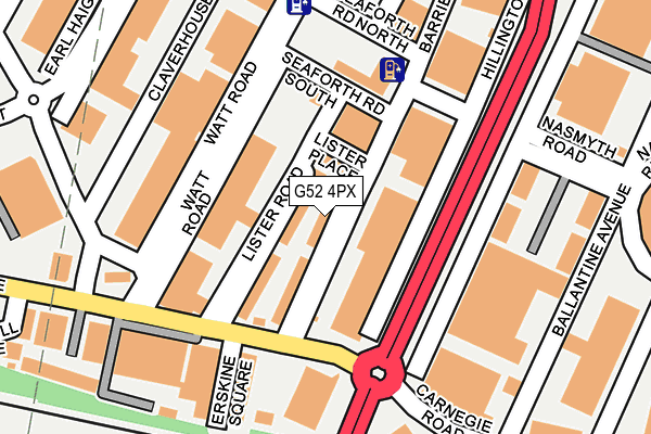 G52 4PX map - OS OpenMap – Local (Ordnance Survey)