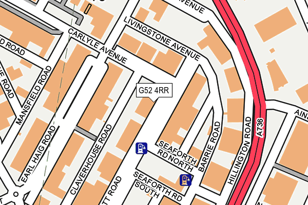 G52 4RR map - OS OpenMap – Local (Ordnance Survey)