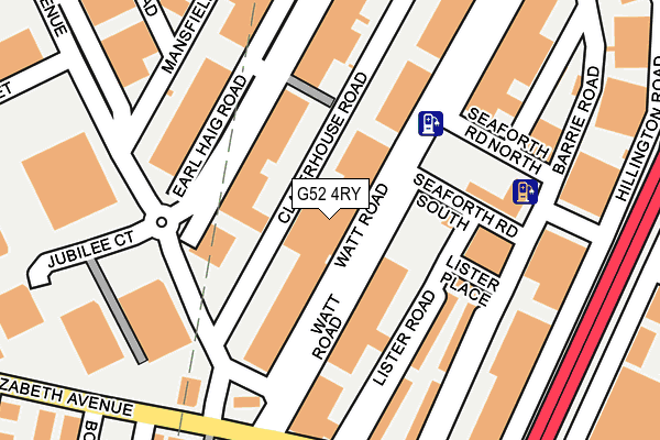 G52 4RY map - OS OpenMap – Local (Ordnance Survey)
