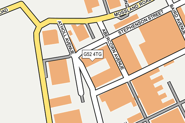 G52 4TG map - OS OpenMap – Local (Ordnance Survey)