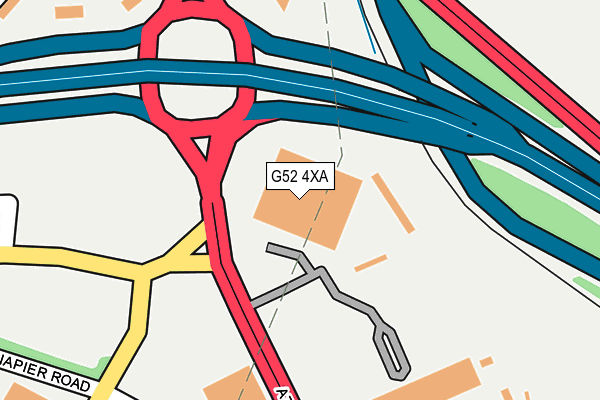 G52 4XA map - OS OpenMap – Local (Ordnance Survey)