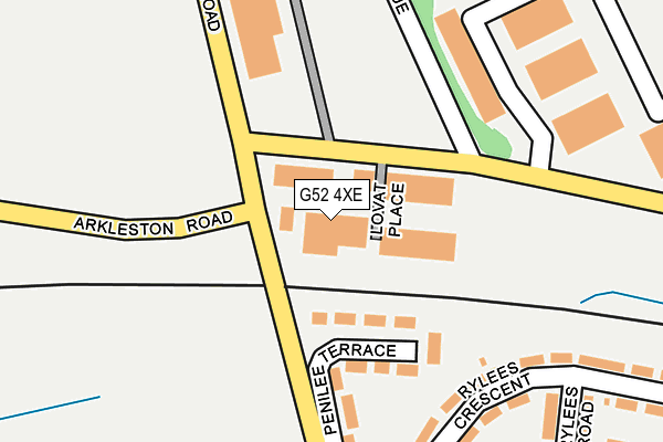 G52 4XE map - OS OpenMap – Local (Ordnance Survey)