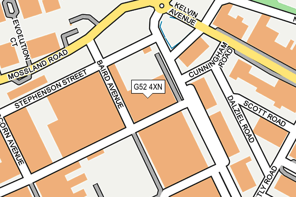 G52 4XN map - OS OpenMap – Local (Ordnance Survey)