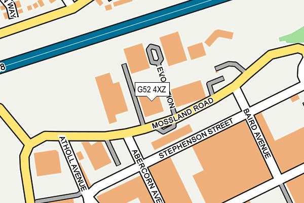G52 4XZ map - OS OpenMap – Local (Ordnance Survey)