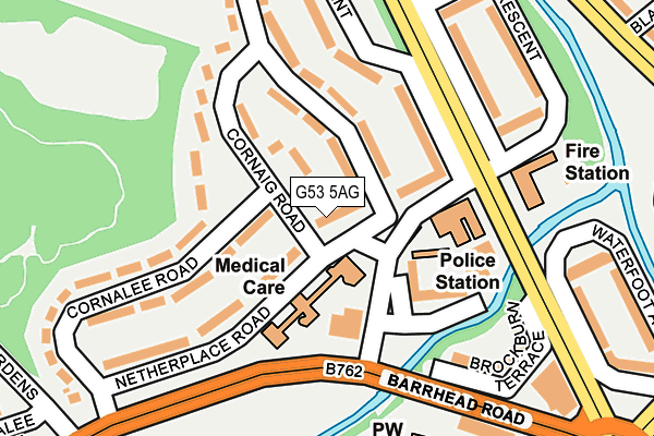 G53 5AG map - OS OpenMap – Local (Ordnance Survey)