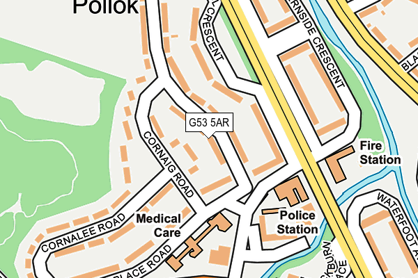 G53 5AR map - OS OpenMap – Local (Ordnance Survey)