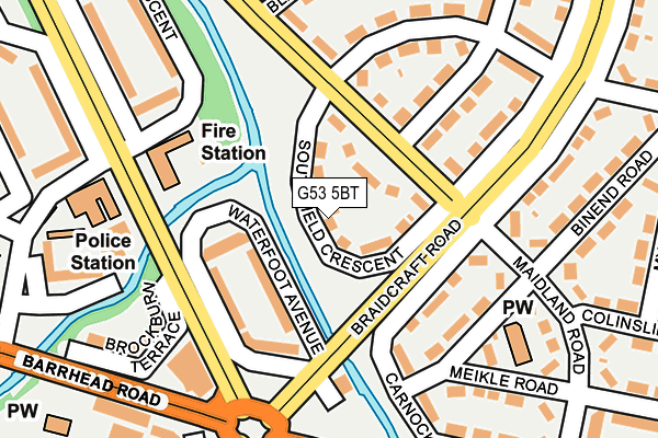 G53 5BT map - OS OpenMap – Local (Ordnance Survey)