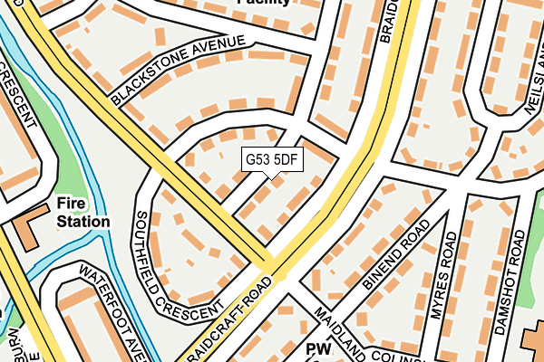 G53 5DF map - OS OpenMap – Local (Ordnance Survey)