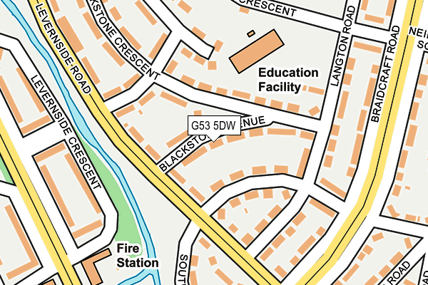 G53 5DW map - OS OpenMap – Local (Ordnance Survey)