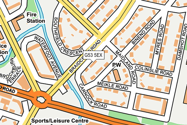 G53 5EX map - OS OpenMap – Local (Ordnance Survey)