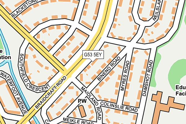 G53 5EY map - OS OpenMap – Local (Ordnance Survey)