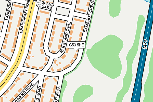 G53 5HE map - OS OpenMap – Local (Ordnance Survey)