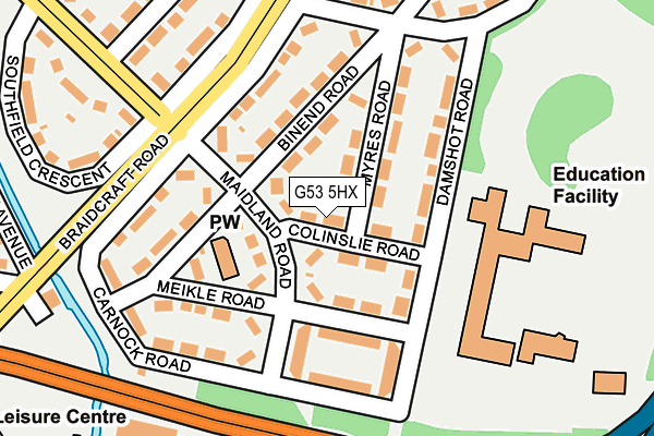 G53 5HX map - OS OpenMap – Local (Ordnance Survey)