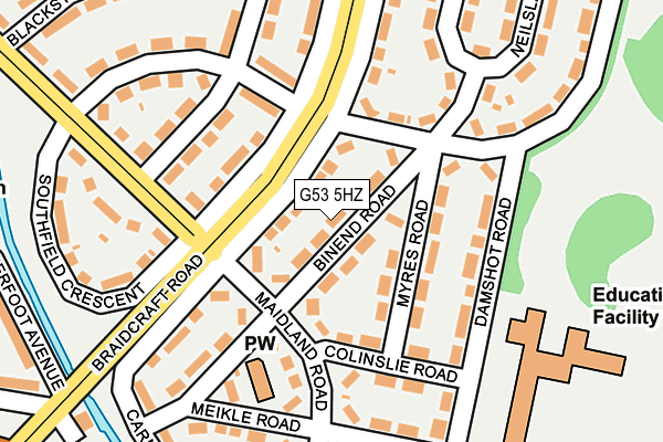 G53 5HZ map - OS OpenMap – Local (Ordnance Survey)