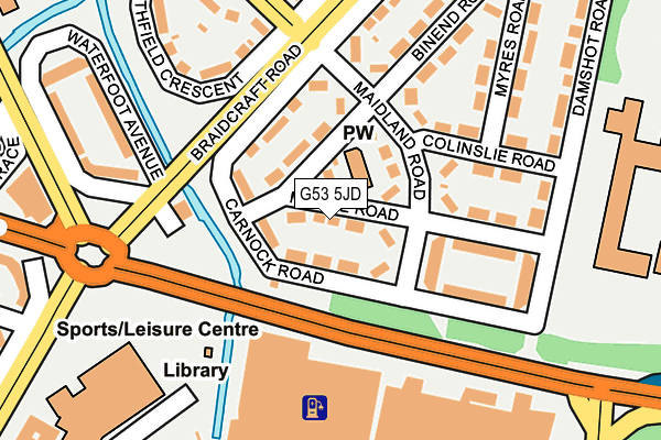G53 5JD map - OS OpenMap – Local (Ordnance Survey)