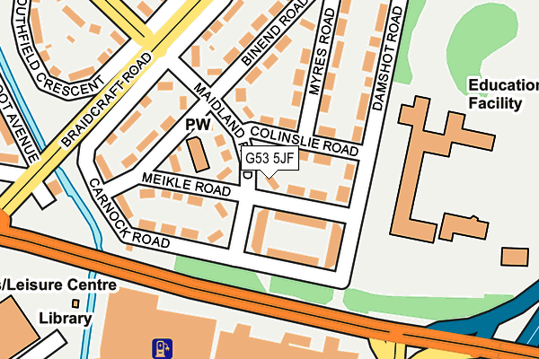G53 5JF map - OS OpenMap – Local (Ordnance Survey)