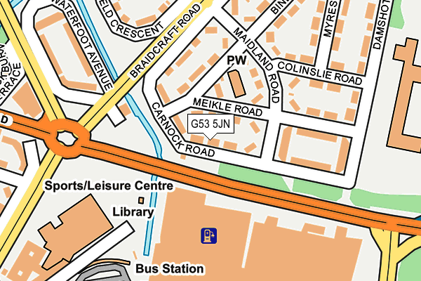 G53 5JN map - OS OpenMap – Local (Ordnance Survey)