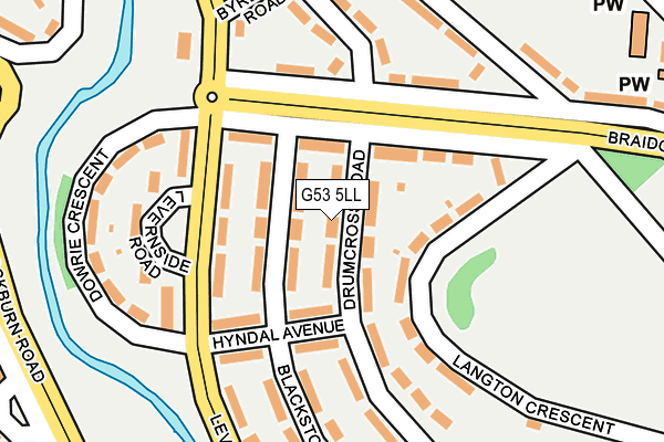 G53 5LL map - OS OpenMap – Local (Ordnance Survey)