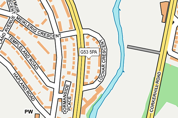 G53 5PA map - OS OpenMap – Local (Ordnance Survey)