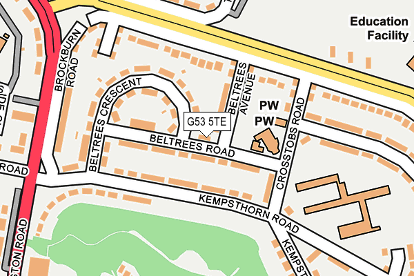 G53 5TE map - OS OpenMap – Local (Ordnance Survey)