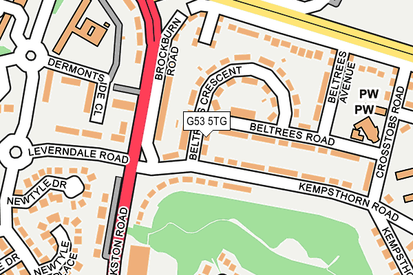 G53 5TG map - OS OpenMap – Local (Ordnance Survey)
