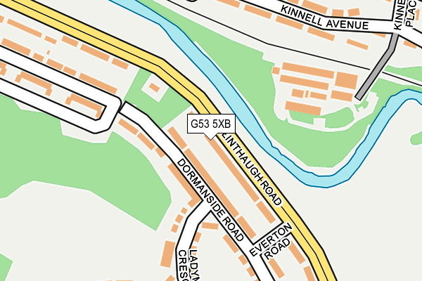 G53 5XB map - OS OpenMap – Local (Ordnance Survey)