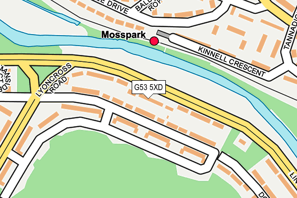 G53 5XD map - OS OpenMap – Local (Ordnance Survey)