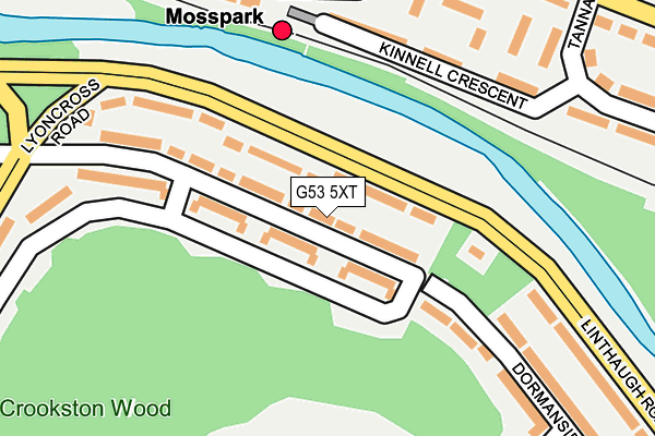 G53 5XT map - OS OpenMap – Local (Ordnance Survey)