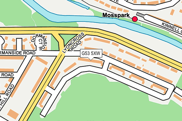 G53 5XW map - OS OpenMap – Local (Ordnance Survey)
