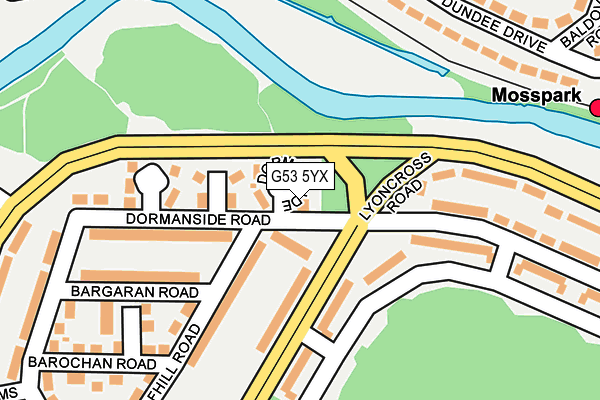 G53 5YX map - OS OpenMap – Local (Ordnance Survey)