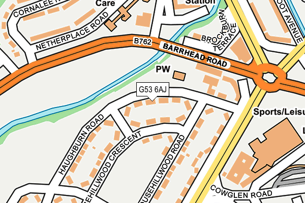G53 6AJ map - OS OpenMap – Local (Ordnance Survey)