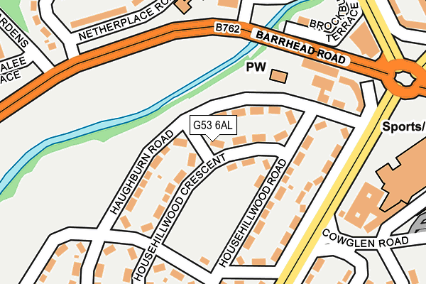 G53 6AL map - OS OpenMap – Local (Ordnance Survey)