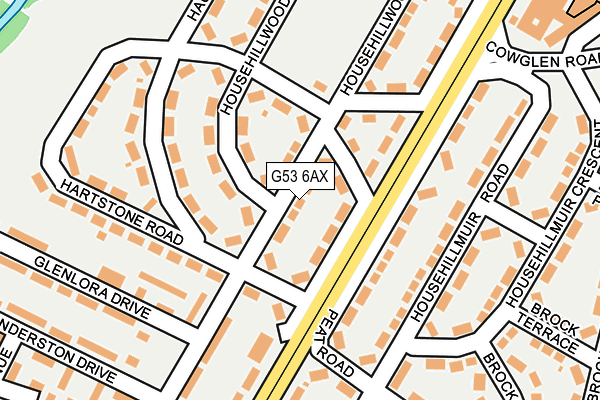 G53 6AX map - OS OpenMap – Local (Ordnance Survey)