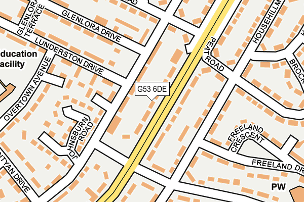 G53 6DE map - OS OpenMap – Local (Ordnance Survey)