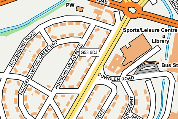 G53 6DJ map - OS OpenMap – Local (Ordnance Survey)