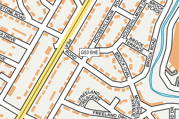 G53 6HE map - OS OpenMap – Local (Ordnance Survey)