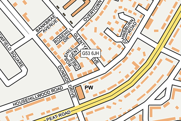 G53 6JH map - OS OpenMap – Local (Ordnance Survey)