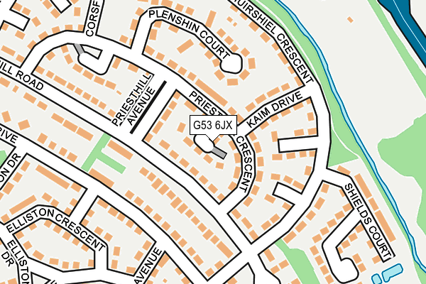 G53 6JX map - OS OpenMap – Local (Ordnance Survey)