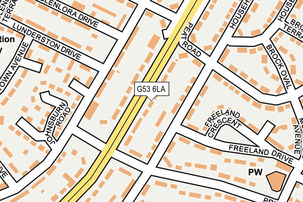 G53 6LA map - OS OpenMap – Local (Ordnance Survey)