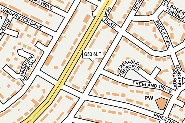 G53 6LF map - OS OpenMap – Local (Ordnance Survey)