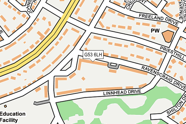G53 6LH map - OS OpenMap – Local (Ordnance Survey)