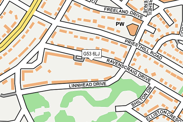 G53 6LJ map - OS OpenMap – Local (Ordnance Survey)