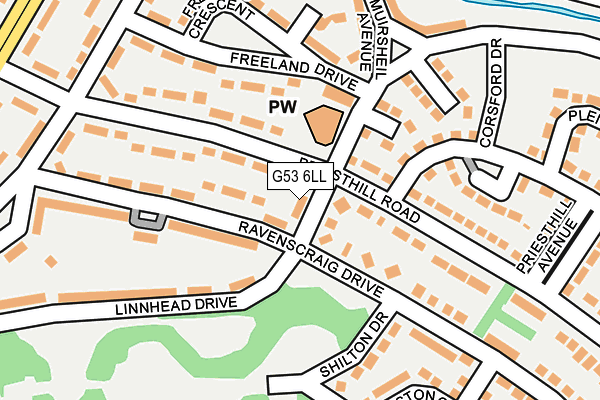 G53 6LL map - OS OpenMap – Local (Ordnance Survey)